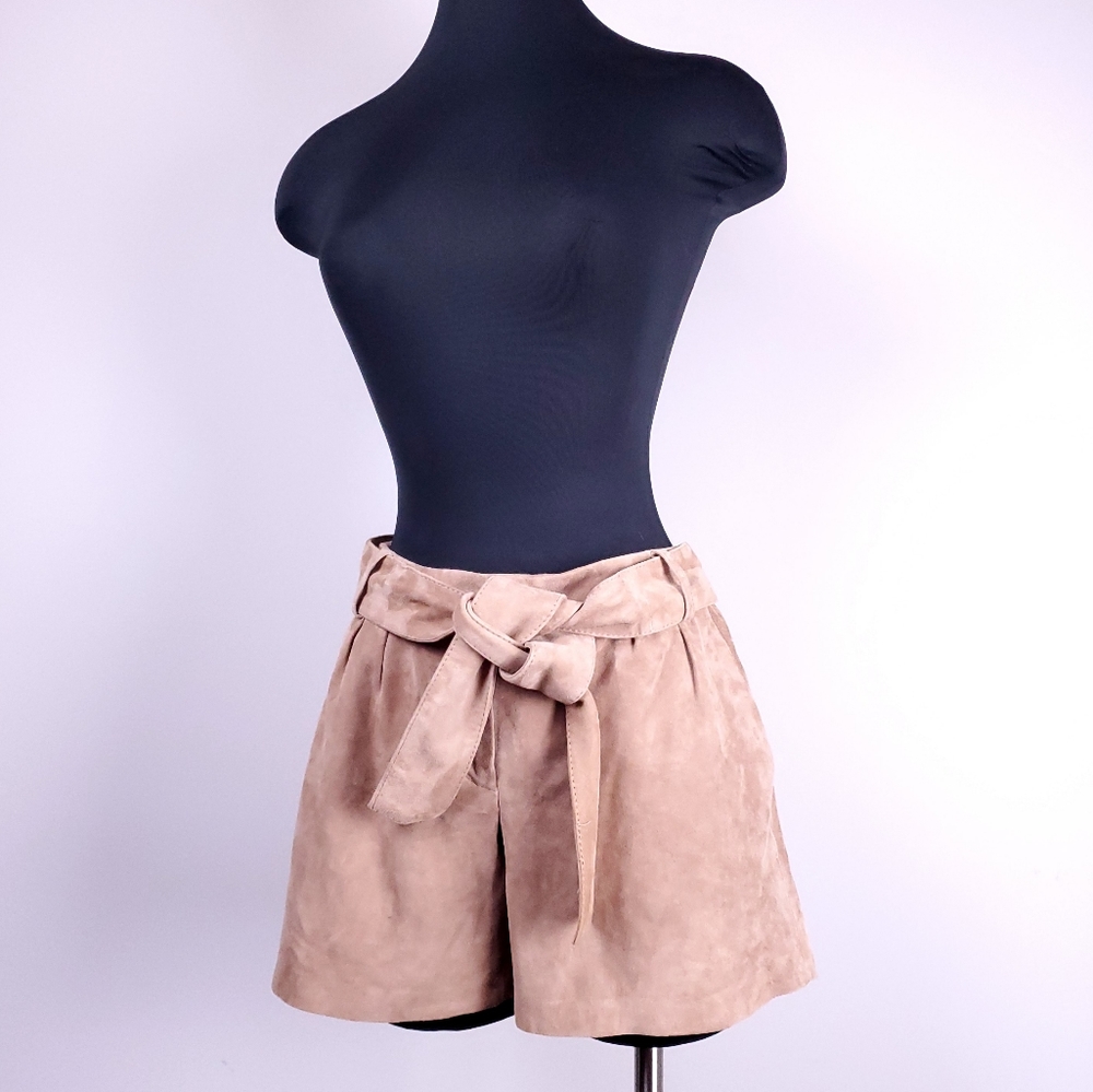 NWT TALBOTS suede sash belt shorts